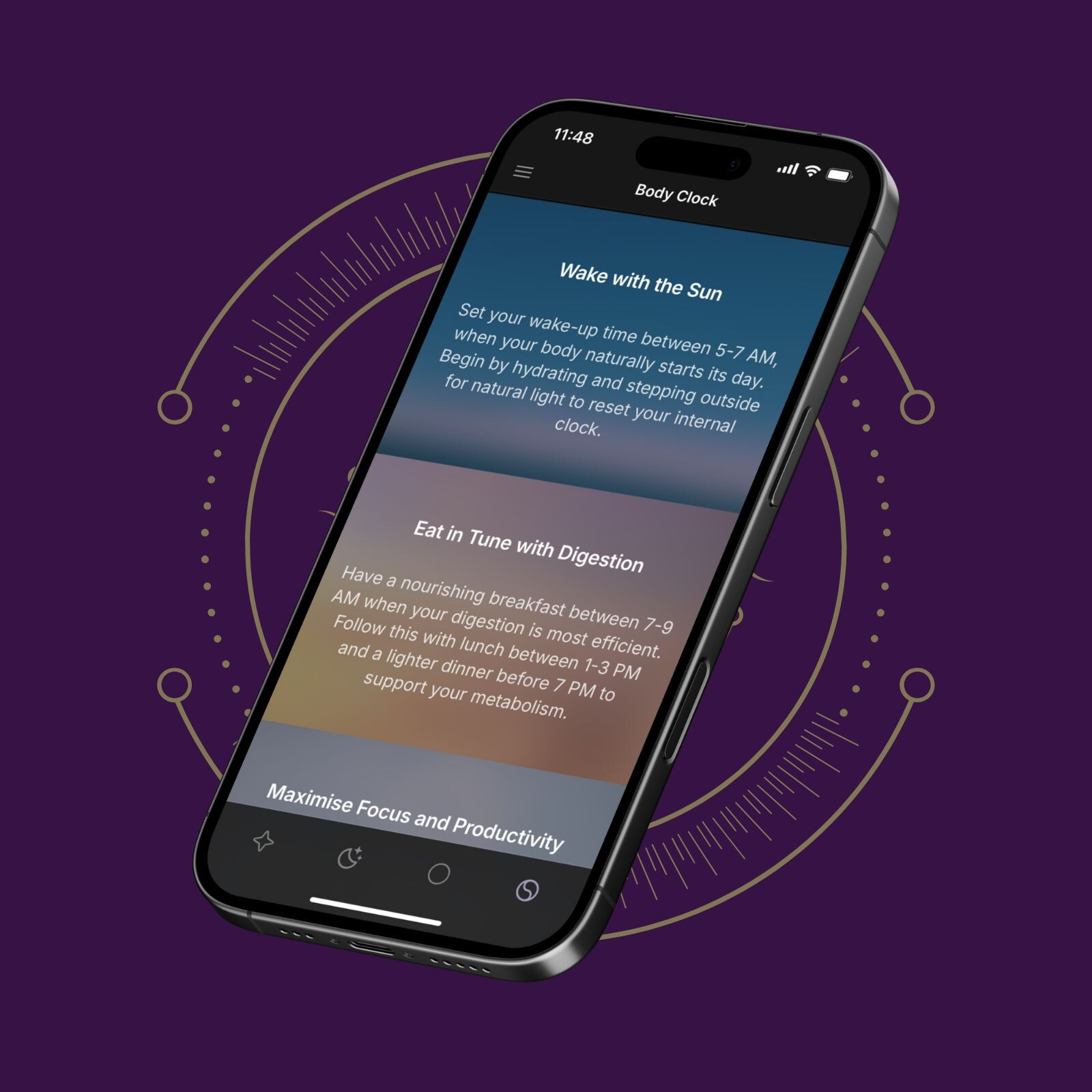 Moon Flow App Body Clock