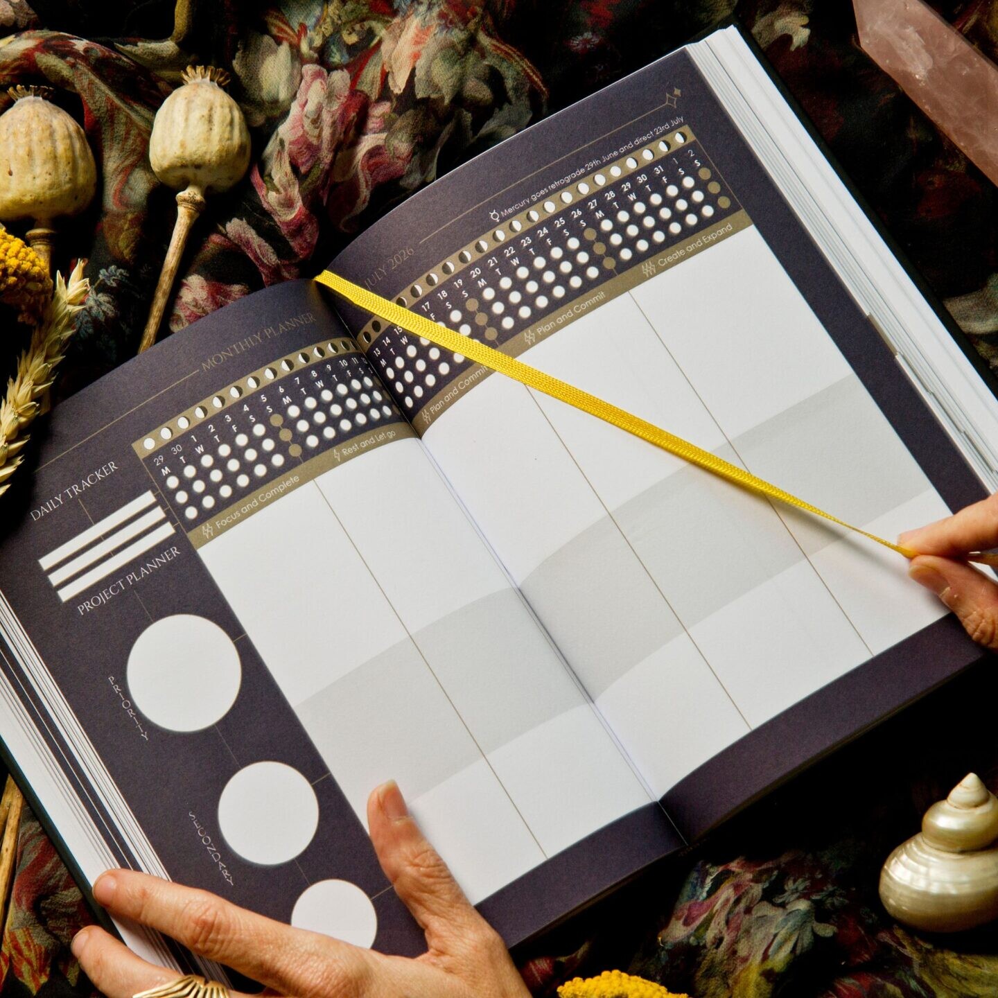 Cosmoplanner 2026 Moon Phases Monthly Planner